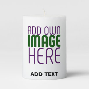  MODERN EDITABLE SIMPLE WHITE IMAGE TEXT TEMPLATE PILLAR CANDLE