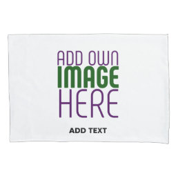 MODERN EDITABLE SIMPLE WHITE IMAGE TEXT TEMPLATE PILLOW CASE