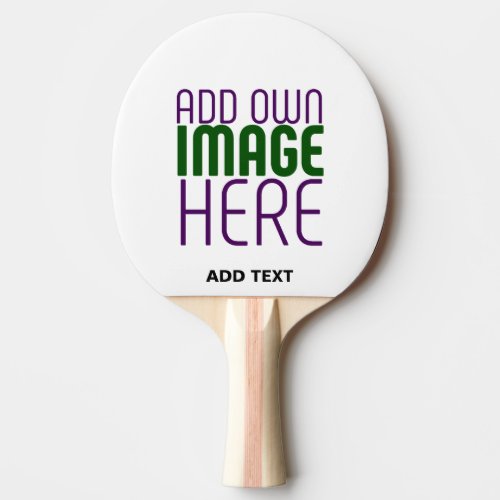 MODERN EDITABLE SIMPLE WHITE IMAGE TEXT TEMPLATE PING PONG PADDLE