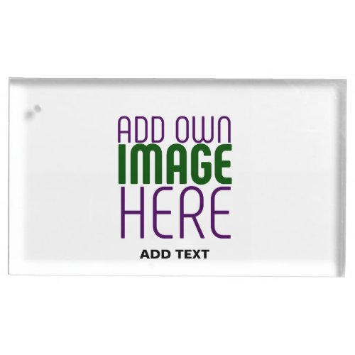 MODERN EDITABLE SIMPLE WHITE IMAGE TEXT TEMPLATE PLACE CARD HOLDER