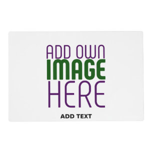 MODERN EDITABLE SIMPLE WHITE IMAGE TEXT TEMPLATE PLACEMAT