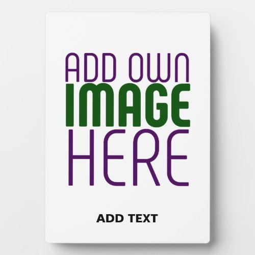 MODERN EDITABLE SIMPLE WHITE IMAGE TEXT TEMPLATE PLAQUE