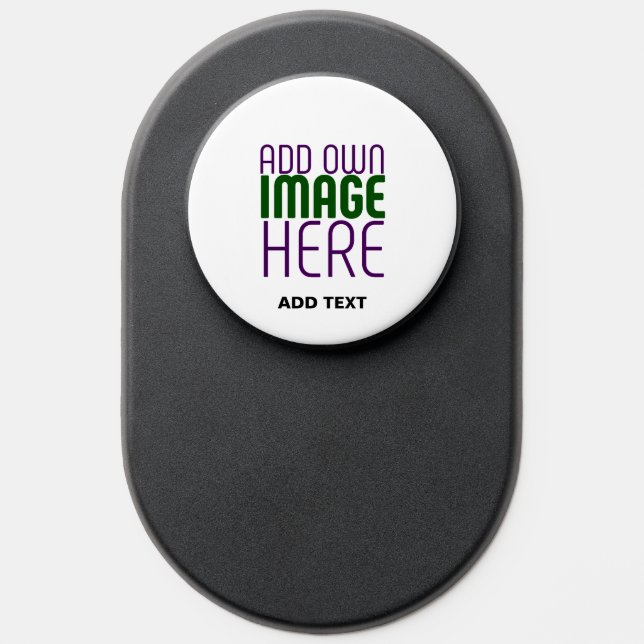 MODERN EDITABLE SIMPLE WHITE IMAGE TEXT TEMPLATE PopSocket (Popsocket)