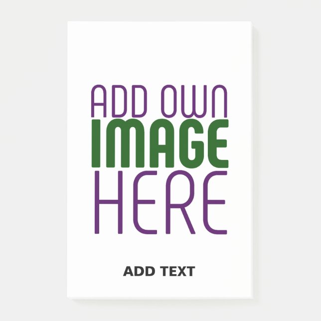 MODERN EDITABLE SIMPLE WHITE IMAGE TEXT TEMPLATE POST-IT NOTES (Front)