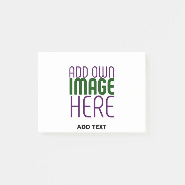 MODERN EDITABLE SIMPLE WHITE IMAGE TEXT TEMPLATE POST-IT NOTES (Front)