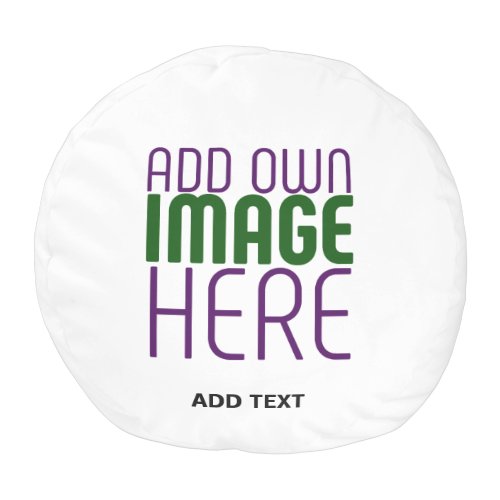  MODERN EDITABLE SIMPLE WHITE IMAGE TEXT TEMPLATE POUF