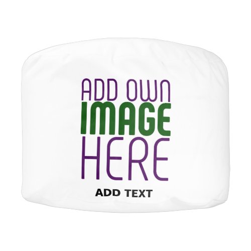  MODERN EDITABLE SIMPLE WHITE IMAGE TEXT TEMPLATE POUF