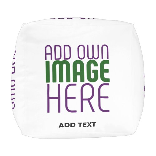  MODERN EDITABLE SIMPLE WHITE IMAGE TEXT TEMPLATE POUF