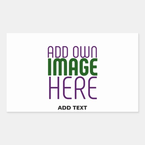 MODERN EDITABLE SIMPLE WHITE IMAGE TEXT TEMPLATE RECTANGULAR STICKER