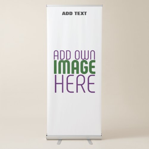 MODERN EDITABLE SIMPLE WHITE IMAGE TEXT TEMPLATE RETRACTABLE BANNER