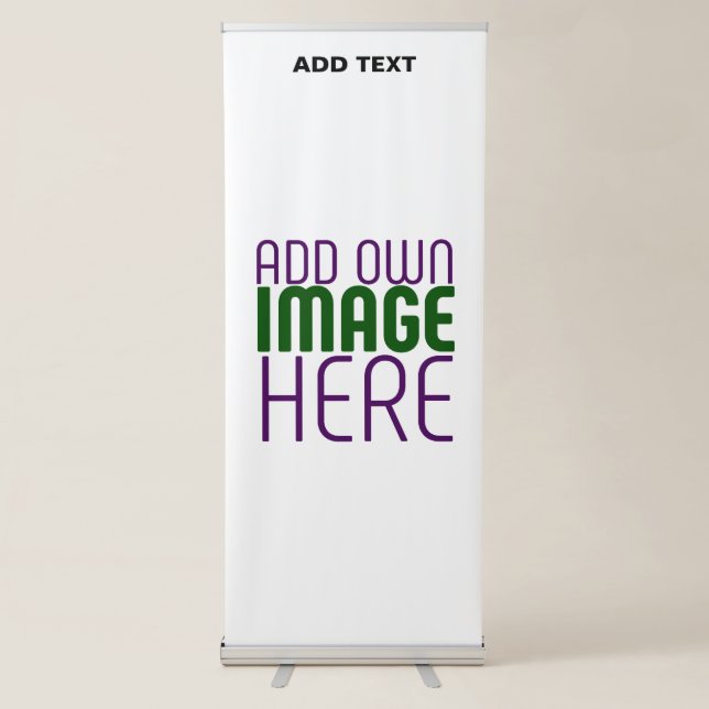  MODERN EDITABLE SIMPLE WHITE IMAGE TEXT TEMPLATE RETRACTABLE BANNER (Front)