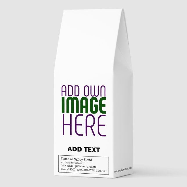 MODERN EDITABLE SIMPLE WHITE IMAGE TEXT TEMPLATE ROASTED COFFEE (Front)