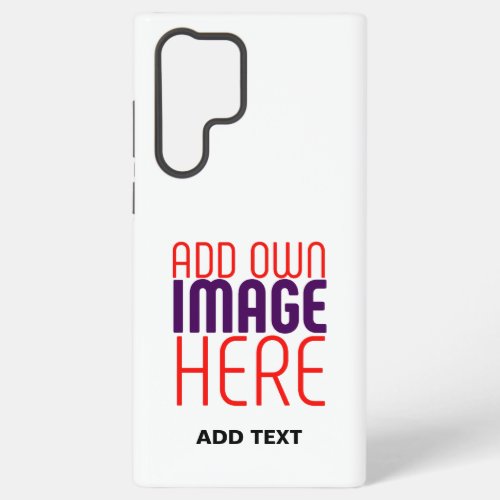 MODERN EDITABLE SIMPLE WHITE IMAGE TEXT TEMPLATE SAMSUNG GALAXY S22 ULTRA CASE