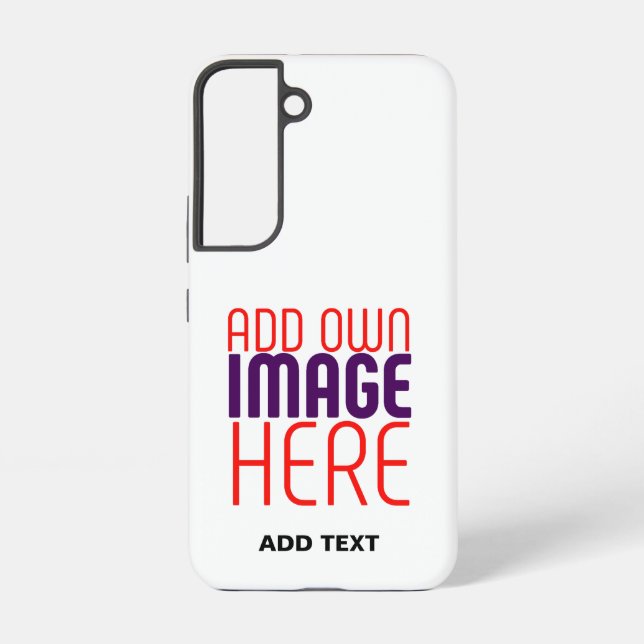 MODERN EDITABLE SIMPLE WHITE IMAGE TEXT TEMPLATE SAMSUNG GALAXY CASE (Back)