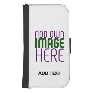 MODERN EDITABLE SIMPLE WHITE IMAGE TEXT TEMPLATE GALAXY S4 WALLET CASE