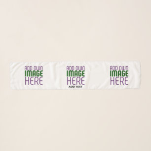 MODERN EDITABLE SIMPLE WHITE IMAGE TEXT TEMPLATE SCARF