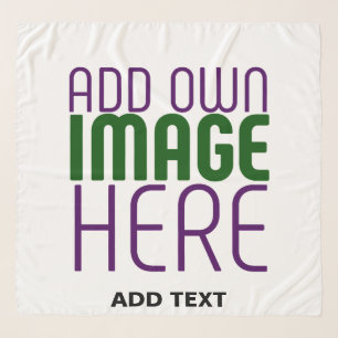 MODERN EDITABLE SIMPLE WHITE IMAGE TEXT TEMPLATE SCARF