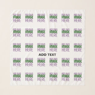 MODERN EDITABLE SIMPLE WHITE IMAGE TEXT TEMPLATE SCARF