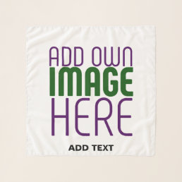 MODERN EDITABLE SIMPLE WHITE IMAGE TEXT TEMPLATE SCARF