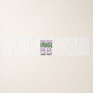 MODERN EDITABLE SIMPLE WHITE IMAGE TEXT TEMPLATE SCARF