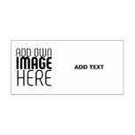 MODERN EDITABLE SIMPLE WHITE IMAGE TEXT TEMPLATE SELF-INKING STAMP