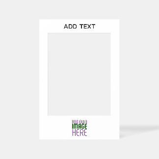 MODERN EDITABLE SIMPLE WHITE IMAGE TEXT TEMPLATE SELFIE FRAME