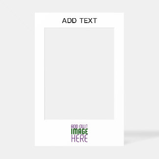 MODERN EDITABLE SIMPLE WHITE IMAGE TEXT TEMPLATE SELFIE FRAME