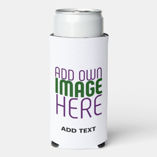MODERN EDITABLE SIMPLE WHITE IMAGE TEXT TEMPLATE SELTZER CAN COOLER