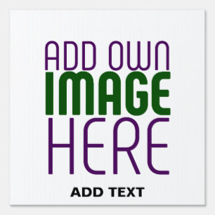 MODERN EDITABLE SIMPLE WHITE IMAGE TEXT TEMPLATE SIGN
