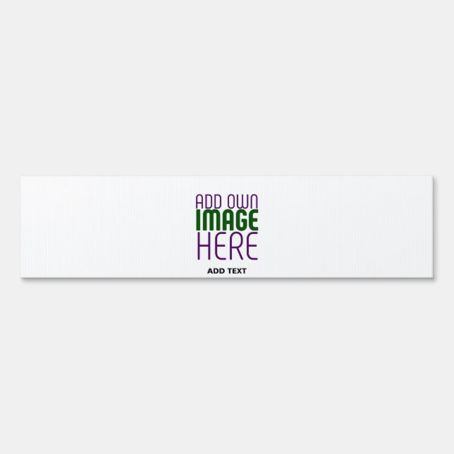 MODERN EDITABLE SIMPLE WHITE IMAGE TEXT TEMPLATE SIGN (Front)
