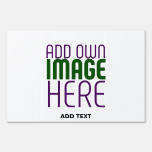 MODERN EDITABLE SIMPLE WHITE IMAGE TEXT TEMPLATE SIGN