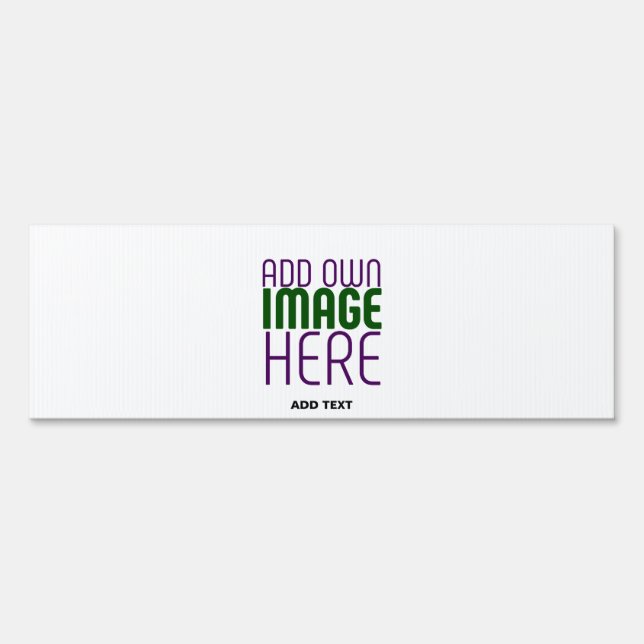 MODERN EDITABLE SIMPLE WHITE IMAGE TEXT TEMPLATE SIGN (Front)