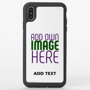 MODERN EDITABLE SIMPLE WHITE IMAGE TEXT TEMPLATE SPECK iPhone XS MAX CASE