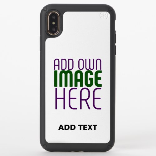 MODERN EDITABLE SIMPLE WHITE IMAGE TEXT TEMPLATE SPECK iPhone XS MAX CASE