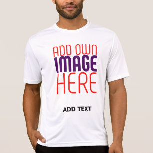 MODERN EDITABLE SIMPLE WHITE IMAGE TEXT TEMPLATE T-Shirt