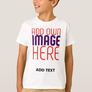 MODERN EDITABLE SIMPLE WHITE IMAGE TEXT TEMPLATE T-Shirt
