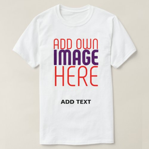 MODERN EDITABLE SIMPLE WHITE IMAGE TEXT TEMPLATE T_Shirt