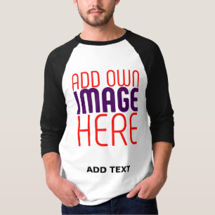MODERN EDITABLE SIMPLE WHITE IMAGE TEXT TEMPLATE T-Shirt