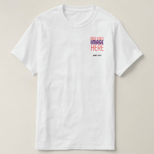 MODERN EDITABLE SIMPLE WHITE IMAGE TEXT TEMPLATE T-Shirt