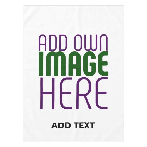 MODERN EDITABLE SIMPLE WHITE IMAGE TEXT TEMPLATE TABLECLOTH