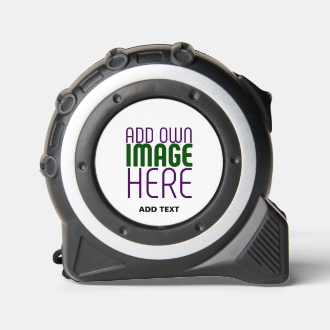 MODERN EDITABLE SIMPLE WHITE IMAGE TEXT TEMPLATE TAPE MEASURE (Front)