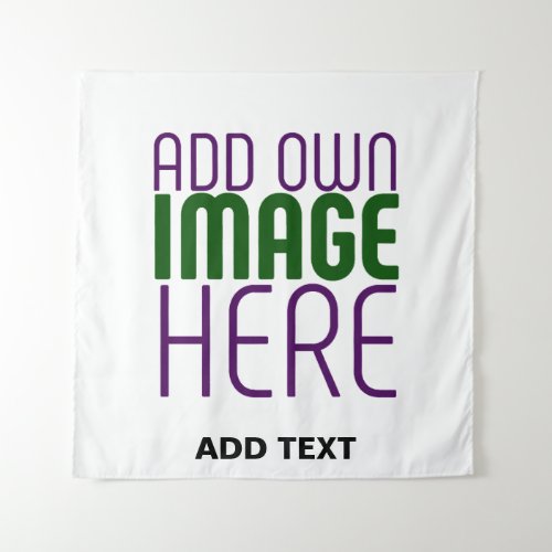 MODERN EDITABLE SIMPLE WHITE IMAGE TEXT TEMPLATE TAPESTRY