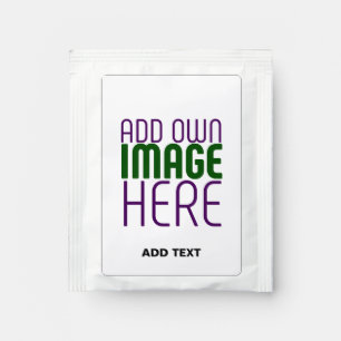 MODERN EDITABLE SIMPLE WHITE IMAGE TEXT TEMPLATE TEA BAG DRINK MIX