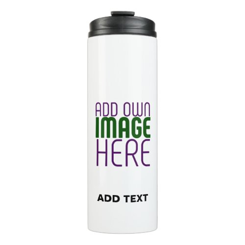 MODERN EDITABLE SIMPLE WHITE IMAGE TEXT TEMPLATE THERMAL TUMBLER