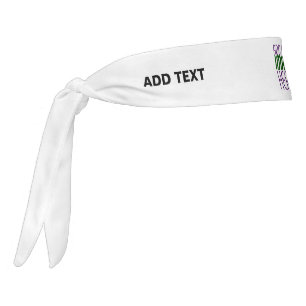 MODERN EDITABLE SIMPLE WHITE IMAGE TEXT TEMPLATE TIE HEADBAND