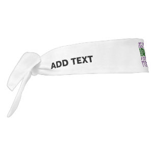 MODERN EDITABLE SIMPLE WHITE IMAGE TEXT TEMPLATE TIE HEADBAND