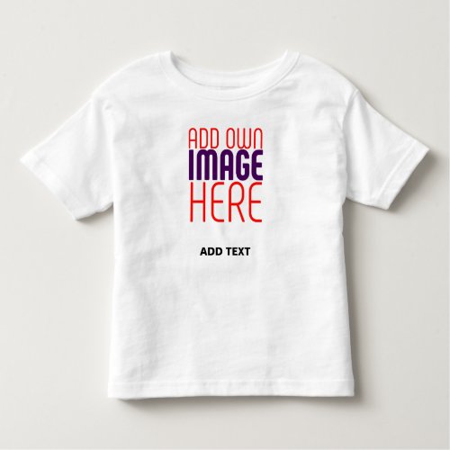 MODERN EDITABLE SIMPLE WHITE IMAGE TEXT TEMPLATE TODDLER T_SHIRT