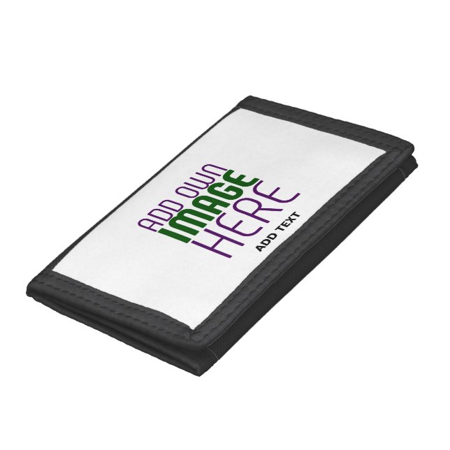 MODERN EDITABLE SIMPLE WHITE IMAGE TEXT TEMPLATE TRI-FOLD WALLET (Bottom)