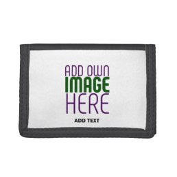 MODERN EDITABLE SIMPLE WHITE IMAGE TEXT TEMPLATE TRIFOLD WALLET