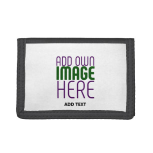 MODERN EDITABLE SIMPLE WHITE IMAGE TEXT TEMPLATE TRIFOLD WALLET